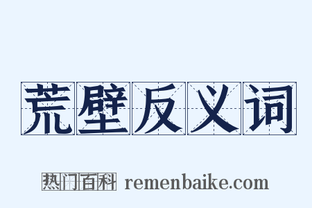 荒壁反义词是什么意思的图片